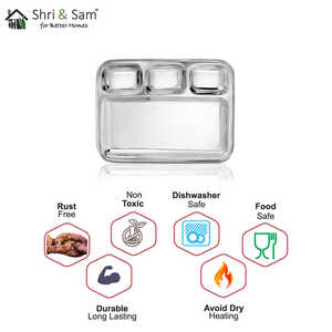 Plats et assiettes à compartiments en acier inoxydable - Product Image 3
