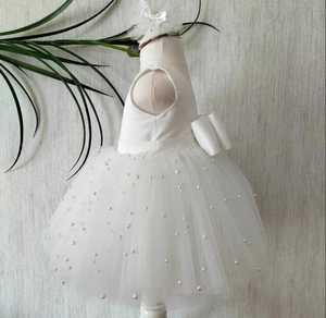 ชุดเดรสเด็กผู้หญิงสีขาวประดับมุก สำหรับงานปาร์ตี้ อายุ 1-10 ปี  ชุดวันเกิด ชุดแต่งงาน แบรนด์ OEM - Product Image 6