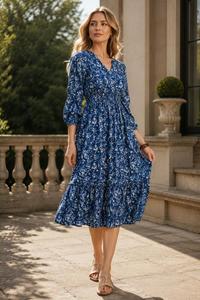 Vestido Midi Estampado Floral Elegante para Mujer, Ropa Casual de Verano para Fiestas, Vestido Ecológico de Moda para Mujeres y Niñas - Product Image 2