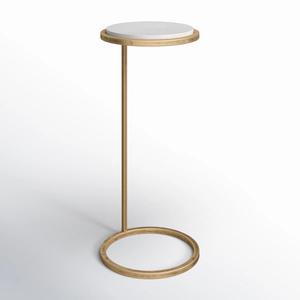 Mesa de Centro de Lujo de Dos Niveles con Plataformas Redondas Elevadas, Estructura Curva Elegante y Base Resistente para Hogares y Bares con Estilo - Product Image 6