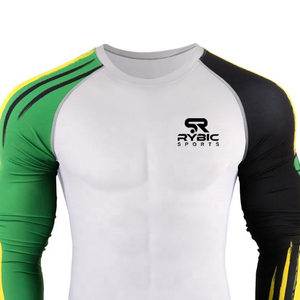 Factory Wholesale Custom Sublimation Rash Guard Quick Dry Stretch Material Comfortable <b>Athletic</b> Performance Wear - Product Image 3