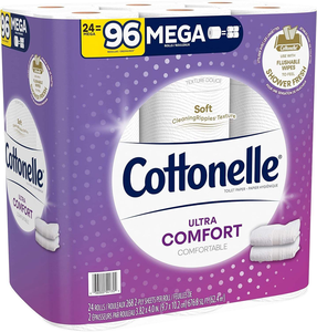 Cottonelle Ultra Clean Mega Bathroom Tissue, White, 312 <b>Sheets</b> Per Roll, Pack Of 24 Rolls - Product Image 6