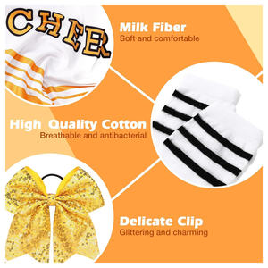 Ensemble de performance tendance 2026 pour femme : haut et jupe de cheerleading imprimés, respirants et confortables, ornés de strass scintillants - Product Image 5