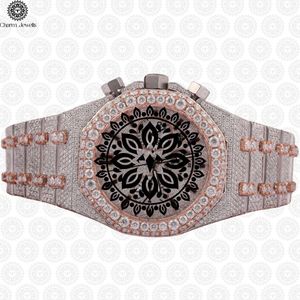 Charm Jewells Luxury Stainless Steel Chronograph <b>Watch</b> 40mm Dial Sapphire Crystal Analog <b>Mechanical</b> Auto Date 10 Bar Water - Product Image 1
