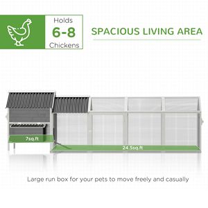 Pollaio Extra Large per 162 Galline con Maniglia, Casetta in Legno per Galline con Tetto in PVC, Gabbia per Quaglie con 2 Nidi e Vassoio Estraibile - Product Image 4