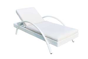 Chaise longue de relaxation en osier EDEN pour l'extérieur, idéale pour le bord de la piscine - Product Image 2