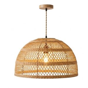 Lámpara de Techo Colgante de Ratán Ecológica, Hecha a Mano, Tejida, para Decoración de Hoteles, Resorts y Hogares, Estilo Nórdico - Product Image 1