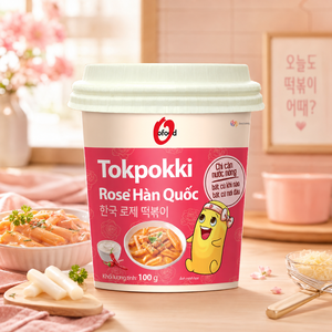 Tteokbokki Coreano O'food al por Mayor, 100g |   Pastel de Arroz Instantáneo Cremoso y Picante |   Paquete de Bolsas de Comida Lista para Cocinar Chewy - Product Image 1