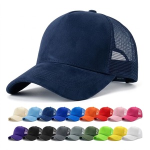 Gorra de béisbol unisex de 5 paneles de malla 100% algodón, bicolor, gorras personalizadas con bordado 3D para deportes, bodas, fiestas, gorras trucker - Product Image 1