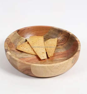 Table Decor Dinner Use Antique Rustic Handcarved Wooden <b>Bowl</b> for Luxury Home and Hotel to Serve Dinner Fruit and <b>Snack</b> - Product Image 3