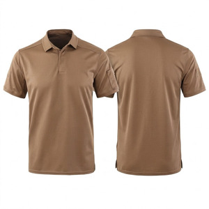 Wholesale High Quality 100% Cotton Tactical for Shirt Quick Dry Breathable Short Sleeve Pique Tee Loop Patches Customized Logo - Product Image 2