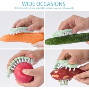 A0716 Spazzole Flessibili per Pulizia Frutta e Verdura, Utensili per Carote, Patate, Ravanelli, Mele Verdi - Product Image 2