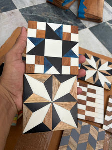 Diseños Únicos, Hechos a Mano, de Madera Ecológica, Tapetes Personalizados, Decoración de Mesa, Posavasos, Artesanía de la India, Precio al por Mayor - Product Image 2