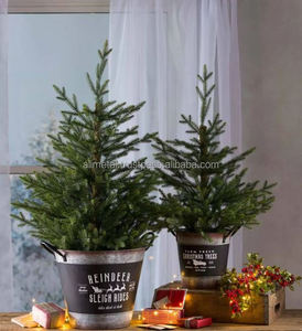 Jardinière moderne et unique en métal gaufré en fer avec poignée en corde et entièrement personnalisée. - Product Image 2