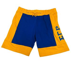 Shorts en polaire Sigma Gamma Rho SGRho bleu or, vêtements grecs haut de gamme, shorts athlétiques unisexes pour sororité - Product Image 2