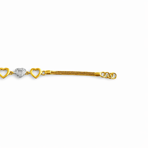 18ct <b>Gold</b> Heart Shape Crystal Link <b>Bracelet</b> for Women Romantic Elegant <b>Adjustable</b> Chain Jewelry Wedding Party Daily Wear Gift - Product Image 4