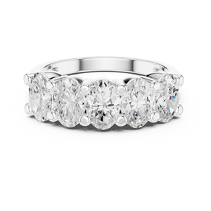 Anillo de Compromiso Glamuroso Lady Jewels Chapado en Oro de 14K para Mujer con Diamantes de Corte Ovalado y Diseño Étnico Brillante - Product Image 3