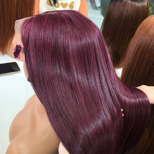 วิกผมมนุษย์สีเบอร์กันดี - Product Image 6