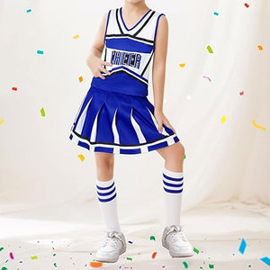 Uniforme de cheerleading personnalisé imprimé sur le devant pour adultes, impression par transfert thermique professionnelle, séchage rapide, durable, 100% polyester 220g - Product Image 4