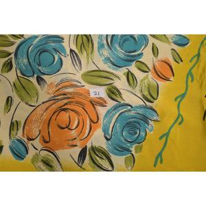 Tissu en Soie Poly Indienne à Motifs Floraux, 5 Yards, Vintage Bohème, pour Confection de Robes et Artisanat de Couture - Product Image 4