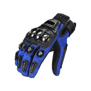 Guantes de Motociclismo de Cuero, con Protección de Carbono en los Nudillos, Palma Antideslizante, Transpirables, Ligeros, con Pantalla Táctil, para Deportes de Conducción - Product Image 1