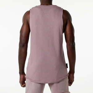 เสื้อยืดแขนกุดแฟชั่นผู้ชาย 180 กรัม ผ้าฝ้ายถัก 100% สวมใส่สบาย ระบายอากาศได้ดี แห้งเร็ว - Product Image 3