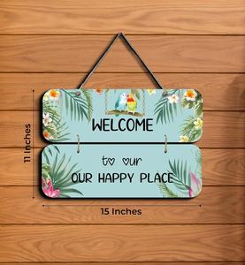 Customisable Wooden Door Hanging Wall Art Durable Outdoor 15x11 Hang <b>Boards</b> Economical Nautical <b>Welcome</b> Message Painted - Product Image 4