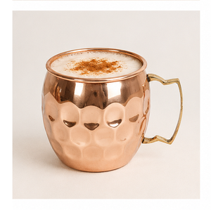 Venta al por mayor de tazas Moscow Mule 100% de cobre puro, hechas a mano con diseño martillado, tazas de cobre sólido con asa de latón para cócteles. - Product Image 4