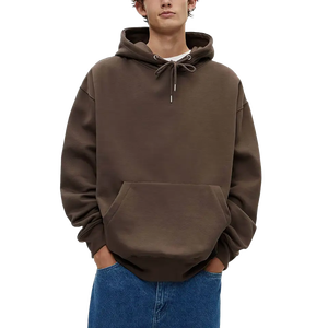 เสื้อฮู้ดดี้คุณภาพสูง ผ้าฝ้าย 100% ทรงหลวม ไหล่ตก ปักโลโก้ได้ตามต้องการ แบบเรียบ หนานุ่ม ไซส์ใหญ่ - Product Image 1