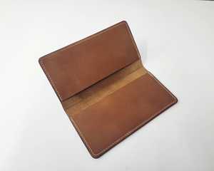 Estuche de Cuero Genuino Hecho a Mano de Lujo para Chequera, Funda Delgada para Libreta, Porta Cheques Bancarios, Venta al por Mayor LCR-0148 - Product Image 2