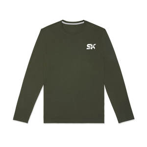 เสื้อยืดแขนยาวคุณภาพสูง เสื้อยืดขายดีสำหรับผู้ชาย เสื้อยืดแขนยาวสีพื้นสำหรับผู้ใหญ่ - Product Image 1