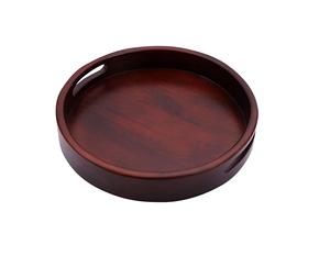 Plateau de service rond en bois pour la décoration de la maison, table à manger, rangement multifonctionnel, plateau décoratif - Product Image 1