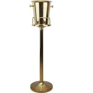 Insulated Style Rose Gold Plated Ice Bucket Handmade Metal Wine Cooler Professional for Hotel Supply With Ice <b>Scoop</b> - Product Image 4