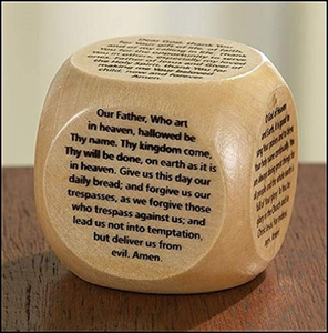 Cubo de Oración Cristiano de Madera con Oración de Serenidad, Decoración Religiosa, Regalo Cristiano para el Hogar, la Iglesia, la Oficina y la Meditación - Product Image 1