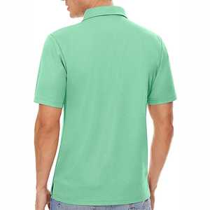 <b>Men's</b> Solid <b>Green</b> Short Sleeve <b>Polo</b> <b>Shirt</b> Oxford Woven Casual Style - Product Image 4