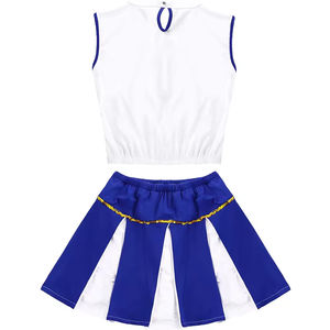 Conjunto de Uniforme de Animadoras Personalizado, Top sin Mangas, Falda Plisada y Traje de Baile para Mujeres Adultas, Poliéster - Product Image 5