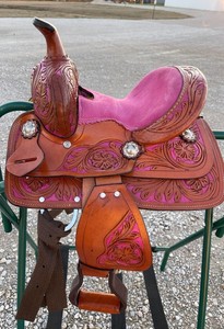 Genuine Leather Western Horse Saddle Wood Tree Nickel-Plated Hardware Softy Seat Trail Racing | Classic <b>Equestrian</b> Gear | - Product Image 6