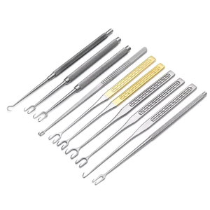 Instrument de haute qualité en plastique cosmétique pour paupières et poches sous les yeux, avec crochets pour le nez, à tête simple ou double, à pointe arrondie et à pointe acérée - Product Image 1