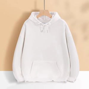 Sudadera con Capucha Casual Blanca para Hombre, con Cordón Ajustable, Bolsillo Tipo Canguro y Estilo Urbano Clásico para el Día a Día - Product Image 1