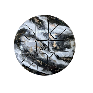 กลองเหล็กเคลือบสีด้วยเทคนิคการพิมพ์ดิจิทัล พร้อมไม้ตียาง สำหรับการเล่นดนตรีบำบัด โยคะ และการทำสมาธิ - Product Image 1