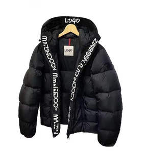 New Design Solid Color <b>Slim</b> <b>Fit</b> Coated Canvas Stand Collar Padded Men Puffer <b>Jacket</b> for Men Waterproof Winter - Product Image 5