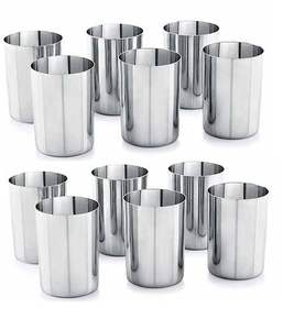 Vasos de Acero Inoxidable de 400 ml Cada Uno, Acabado Espejo, Aptos para Alimentos y Resistentes a los Arañazos, para Jugos y Agua - Product Image 2