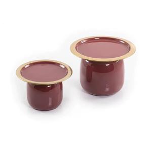 ชุดขาตั้งขนมหวานหินอ่อนสีชมพูสามชิ้น สำหรับโชว์ช็อกโกแลต คัพเค้ก และขนมอบ เหมาะสำหรับตกแต่งโต๊ะบุฟเฟ่ต์งานปาร์ตี้ จากอินเดีย - Product Image 2