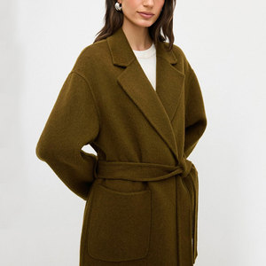 Servicios OEM: Abrigo Largo Casual Grueso de Lana para Mujer, Transpirable, Ropa de Invierno, Botones de Cuerno, Relleno de Fibra de Poliéster y Piel de Visón - Product Image 4
