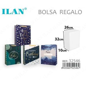 Borsa Regalo ILAN 26x32x10cm Decorazioni per Feste di Compleanno - Product Image 1