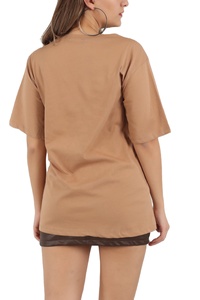 Buy Custom logo Women t Shirts Top Quality Solid Color Short Sleeve Wholesale Blank <b>Tshirts</b> T-shirt Women - Product Image 2