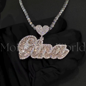 Pendentif en argent 925 de qualité supérieure avec diamant Moissanite, style Hip Hop, disponible à un prix raisonnable - Product Image 4