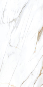 Baldosas de Porcelana Sólida Brillante Canna White, 600x1200mm, Diseño Moderno, Adhesivas para Sala de Estar - Product Image 4