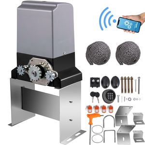 Apriporta Automatico Scorrevole da 3300 LBS con Materiale in Alluminio, 2 Telecomandi e Distanza di Controllo di 70 m per Vialetti - Product Image 1