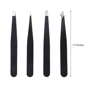 Juego de Pinzas para Cejas de Acero Inoxidable THT Wears, Kit de Depilación de 4 Piezas con Estuche Portátil, Modelo THT W 2530 para Mujer - Product Image 2